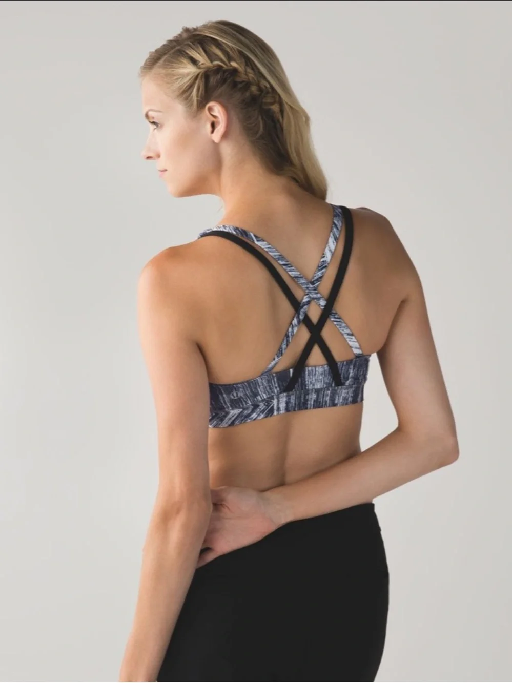 Lululemon Women's Energy Bra Heat Wave White Black - size 4